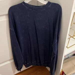 Navy acid wash longsleeve